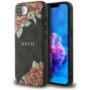 Markowy Hard Case Guess 4G PU Big Logo Apple iPhone 16e (SE 4 2025) Brązowy - 183738