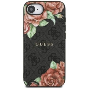 Markowy Hard Case Guess 4G PU Big Logo Apple iPhone 16e (SE 4 2025) Brązowy - 183739