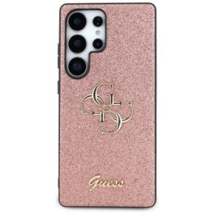 Markowy Hard Case Guess Fixed Glitter Big 4G Samsung Galaxy S25 Ultra Różowy - 183860