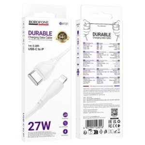 Kabel Typ C na Lightning Borofone BX121 Energy PD 27W 1m Biały - 183903