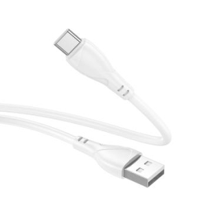 Kabel USB na Typ C Borofone BX121 Energy 3A 1m Biały - 183905