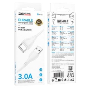 Kabel USB na Typ C Borofone BX121 Energy 3A 1m Biały - 183907