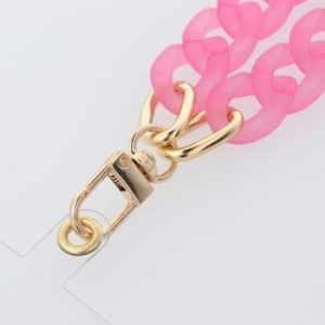 Smycz do telefonu Panama długość sznura 40cm (20cm w pętli) na nadgarstek Różowy - 192077