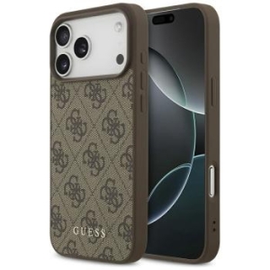 Markowy Hard Case Guess PU 4G Classic Apple iPhone 17 Pro Max Brązowy - 184340