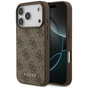 Markowy Hard Case Guess PU 4G Classic Apple iPhone 17 Pro Brązowy - 184352
