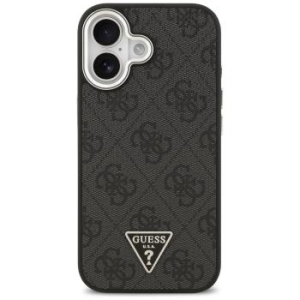 Markowy Hard Case Guess PU 4G W/Triangle Logo SL Apple iPhone 17 Czarny - 192217