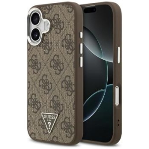 Markowy Hard Case Guess PU 4G W/Triangle Logo SL Apple iPhone 17 Brązowy - 192220