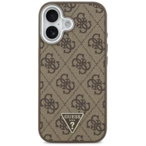 Markowy Hard Case Guess PU 4G W/Triangle Logo SL Apple iPhone 17 Brązowy - 192221