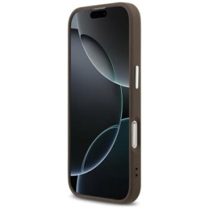 Markowy Hard Case Guess PU 4G W/Triangle Logo SL Apple iPhone 17 Brązowy - 192222