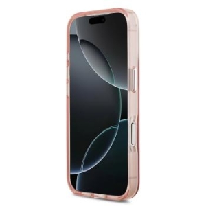 Markowy Hard Case Guess IML Gradient W  Triangle Logo Apple iPhone 17 Pro Różowy - 192369