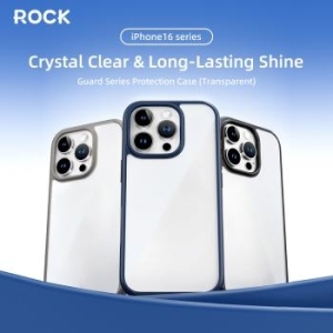 Markowy Armor Case Rock Guard Series Apple iPhone 16 Pro Max Przezroczysty/Szare - 192482