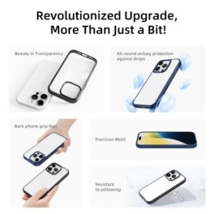 Markowy Armor Case Rock Guard Series Apple iPhone 16 Pro Max Przezroczysty/Szare - 192483