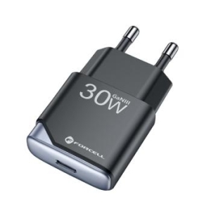 Ładowarka sieciowa Typ C Forcell F-Energy Ultra Slim GaN III PD QC4.0 3A 30W B130101-E Czarny - 192586
