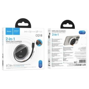 Ładowarka Indukcyjna z chowanym kablem Typ C MagSafe i Apple Watch Hoco 15W CQ18 Srebrny - 192636
