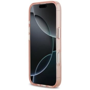 Markowy Hard Case Karl Lagerfeld IML Aquarelle Choupette & Logo Apple iPhone 17 Różowy - 192646