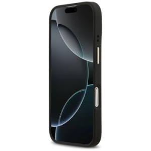 Markowy Hard Case Guess PU W  Peony Hot Stamp Apple iPhone 17 Czarny - 192650