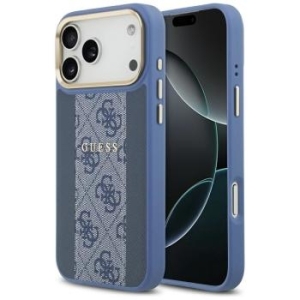 Markowy Hard Case Guess PU W  4G Stripe Apple iPhone 17 Pro Max Niebieski - 192660