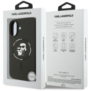 Markowy Hard Case Karl Lagerfeld Silicone KC Body Ring Apple iPhone 17 Czarny - 192675