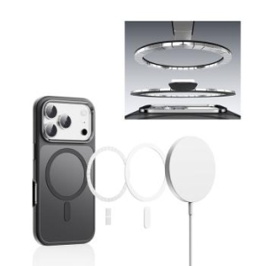 Markowy Armor Case Rock Guard Touch Matte Series Magnetic Apple iPhone 17 Pro Max Czarny (metal lens frame) - 192769