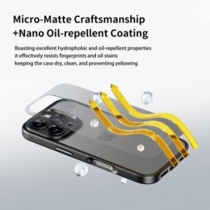 Markowy Hard Case Rock Guard Touch Matte Series Apple iPhone 16 Pro Niebieski - 192796