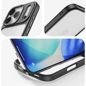 Markowy Armor Case Rock Guard Lens Protection Series Apple iPhone 17 Pro Przezroczysty/Czarne - 192852
