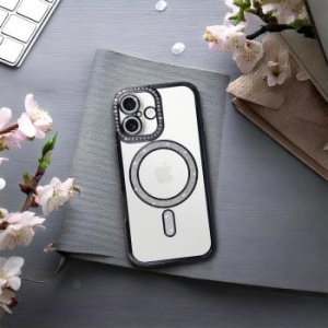 Bling Magsafe Case Apple iPhone 17 Czarny - 193217