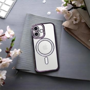Bling Magsafe Case Apple iPhone 17 Fioletowy - 193229