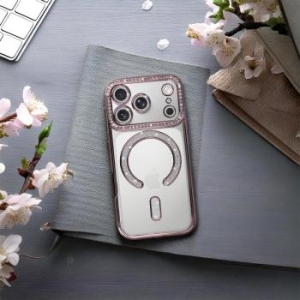 Bling Magsafe Case Apple iPhone 17 Pro Max Różowy - 193233