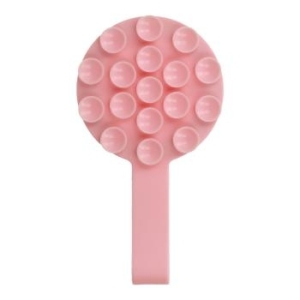 Uchwyt silikonowa przyssawka magnetyczna z pierścieniem na palec MSH9 Jasny Różowy - 193314