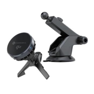 Uchwyt do kratki / szyby magnetyczny MagSafe Forcell F-Grip Cool Mag 15W Czarny - 193358