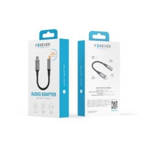 Adapter Audio Jack 3,5 mm - Typ C Forever AJC-01 Czarny - 193385