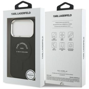 Markowy Hard Case Karl Lagerfeld PU W  Karl RSG Logo Apple iPhone 17 Pro Czarny - 193587