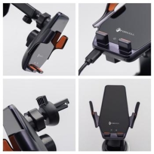 Uchwyt do szyby / kratki Indukcyjny Forcell F-Grip HS6 15W Czarny - 193668