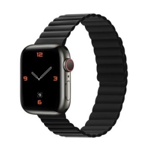 Pasek silikonowy magnetyczny dwustronny Apple Watch 38/40/41 Wzór 2 Czarny - 193809