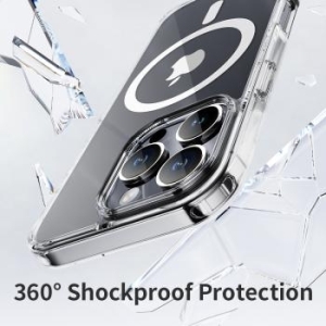 Markowy Silikon Rock Crystal Series Magnetic Apple iPhone 16 Plus Przezroczysty - 193822