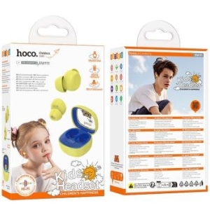 Słuchawki Bluetooth dla dzieci Hoco TWS EW111 Żółty - 194130