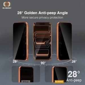 Szkło Hartowane 10X Privacy DLC Diamond Coating Apple iPhone 17 Pro - 194194