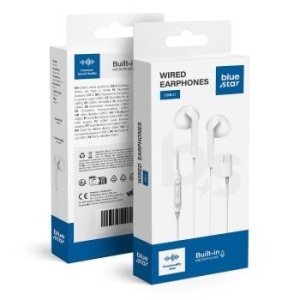 Słuchawki przewodowe Typ C (DAC) Blue Star PA-M15C-R 1,2 m Biały - 194250