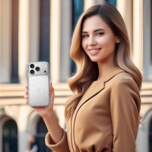 Crystal Glitter Case Apple iPhone 17 Pro Max Przezroczysty - 194318