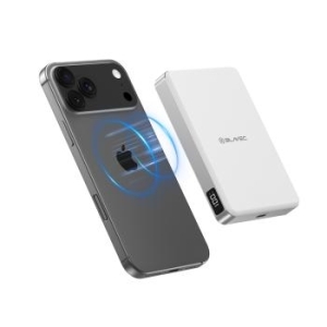 Power Bank 10000mAh Blavec BJ-05 Ultra Fast 16mm - Typ C - Qi2.2 25W + PD 45W Indukcyjny Magsafe 2w1 Biały - 194635