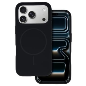 Magsafe Slim Silicone Apple iPhone 17 Pro Czarny - 194713
