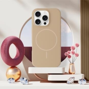 Magsafe Slim Silicone Apple iPhone 17 Pro Brązowy - 194724