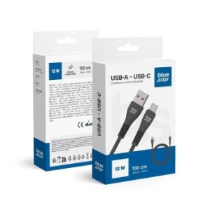 Kabel USB A do Typ C Blue Star 2A 12W 1m DC99C Czarny - 194765