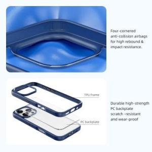 Markowy Armor Case Rock Guard Series Apple iPhone 16 Przezroczysty/Szary - 194840