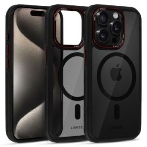 Markowy Armor Case Liavec Hybrid Smoke Magsafe Apple iPhone 15 Pro Max Czarny - 194945