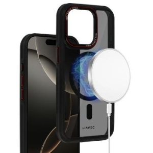 Markowy Armor Case Liavec Hybrid Smoke Magsafe Apple iPhone 15 Pro Max Czarny - 194948
