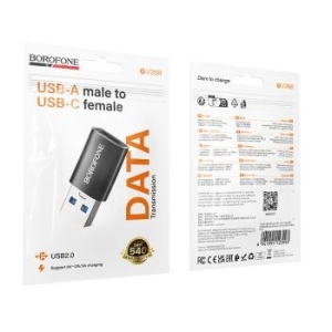 Adapter USB na Typ C Borofone BV26B Czarny - 195001