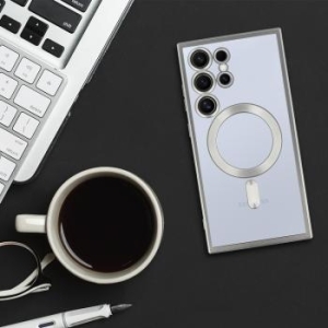 Metallic Magsafe Case Samsung Galaxy S22 Plus Srebrny - 195179