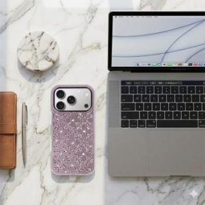 Flower Glitter Case Samsung Galaxy A16 4G / 5G Różowy - 195250