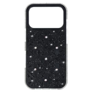 Flower Glitter Case Apple iPhone 16 Czarny - 195275